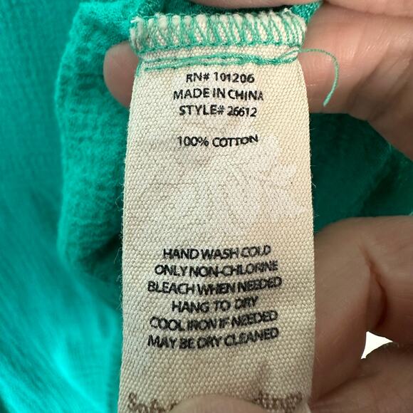 Soft surroundings women’s blouse Ghazi 3/4 sleeve asymmetrical hippie bohemian - Picture 5 of 8